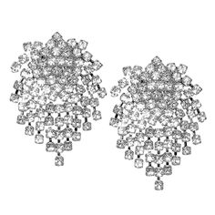 Clusters of silver and crystals add a sparkling finishing touch to any look. Cluster Earring, Crystal Cluster Earrings, Crystal Clusters, Beautiful Waterfalls, Silver Crystal, Cluster Earrings, Kenneth Jay Lane, Crystal Cluster, Purple Floral