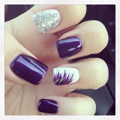 Purple Nail Art, Nails Yellow, Amazing Nails, Nails 2023, Short Acrylic Nails Designs, Nail Designs Glitter, Dipped Nails