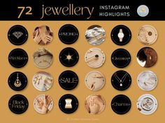 Black instagram highlight Cohesive Instagram Feed, Icon Jewelry, Jewelry Product Shots, Dark Jewelry