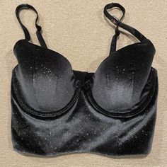 34d Velvet Bra Padded Camisole, 36dd Bra, Velvet Bra, Strappy Bra, Unlined Bra, Victoria Secrets, Demi Bra, Black Bra, Victoria Secret Bras