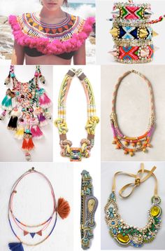 The Jungalow, Justina Blakeney, Diy Necklaces, Estilo Hippy, Cut Earrings, Pretty Jewelry, Textile Jewelry