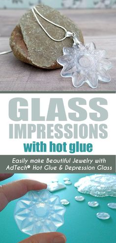 the glass impressions with hot glue is being used to make jewelry and bracelets for women