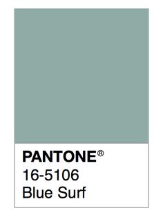 the pantone blue surf color is shown