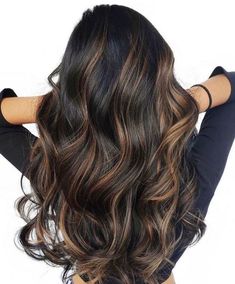 Dark Ombre, Black Hair Balayage, Black Hair With Highlights, Dark Hair With Highlights, Brown Balayage, Brown Hair With Highlights