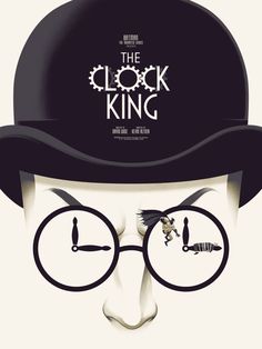 the clock king movie poster with glasses and hat