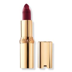 Colour Riche Original Satin Lipstick - COLOUR ROUCHE LIP S'IL VOUS PLAITBenefitsNourishing formula leaves lips soft, smooth & hydratedDoes not smudge, smear, migrate, or featherSmoothes lips in just one coat - for a natural, satin finishFeaturesInfused with 75% caring ingredients like vitamin E & Argan oil - Colour Riche Original Satin Lipstick Dark Lipstick Shades, Argan Oil Color, Loreal Lipstick, Drugstore Lipstick, Plum Lipstick, Berry Lipstick, Dark Lipstick, Best Lipsticks, Satin Lipstick