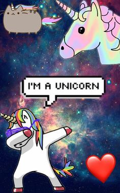 an unicorn and a cat with the caption i'm a unicorn