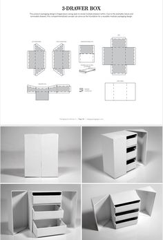 an open box with four sections cut out to show how it's inside and outside