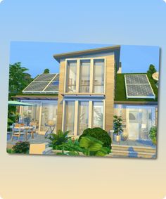 Sims 4 House CC: Modern ECO House By Flubs79