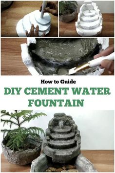 how to build a diy cement water fountain