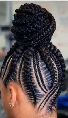 Woman Braids, Ponytail Braided, Updo Ponytail, Braids Updo, Goddess Braids Hairstyles, Hairstyles Natural, Braided Bun Hairstyles