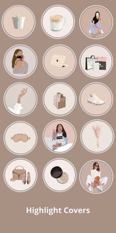 the poster shows different types of women's accessories