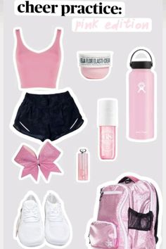 #cheer#cheeroutfit#cheerpractice#cheersport#sport#outfits Cheer Outfits For Practice Aesthetic, Outfits For Gymnastics, Cheer Binder Cover Ideas, Preppy Cheer Outfit, Cheer Fits Practice, What To Wear To Cheer Practice, Cheer Practice Fits, Cheerleader Outfit Ideas, Cute Cheer Outfits