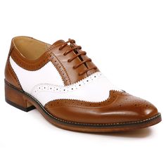 PRICES MAY VARY. High Quality Man-made Faux Leather Upper Lightly Padded Man-made Sole Two Tone Perforated Wing Tip Detail and Block Heel Great for any Dress, Formal, or Party Occasions Classic 2 Tone colors " Black / White, Brown / Tan , Black / Red , Brown / Tan " , elegant look dress shoes featuring , faux leather upper, leather lining , classic perforated wingtip design cushioned footbed for comfort, and synthetic outsole. Brown And White Dress, Two Tone Dress, Brown Oxford Shoes, Oxford Shoes Outfit, Casual Oxford Shoes, White Dress Shoes, Black And White Shoes, Oxford Dress Shoes, Oxford Dress