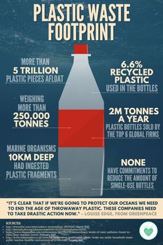 an info poster showing how to use plastic waste in the ocean, with information about it