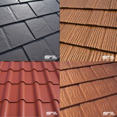 three different types of roofing shingles