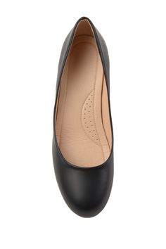 Step into sophisticated style when you wear these faux leather pumps from Journee Collection. These wear-anywhere heels are constructed out of faux leather and feature a comfort-sole footbed design.Sizing: This style fits true to size. M=standard width. Round toe. Faux leather construction. Slip-on style. Kitten block heel. Comfort sole footbed. Approx. 1.5" heel. ImportedThis item cannot be shipped to Canada. Office Slip-ons With Cushioned Footbed And Closed Toe, Office Slip-ons With Cushioned Footbed, Office Cushioned Footbed Closed Toe Slip-ons, Flat Court Shoes With Rubber Sole, Closed Toe Ballet Flats With Removable Insole For Office, Classic Kitten Heels With Removable Insole And Round Toe, Medium Width Closed Toe Ballet Flats For Work, Synthetic Block Heels With Rubber Sole, Synthetic Block Heel Heels With Rubber Sole