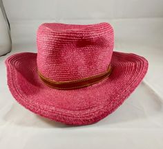 "Here is a lovely elegant high quality braid hat from New York milliner Eric Javits. A beautiful raspberry pink color, this hat could be worn for a casual or formal setting! It measures 13 1/4\" front to back...12 1/2\" side to side. It is in great condition! Does not appear to have been worn much." Raspberry Pink Color, Show Plates, Garden Hat, Gardening Hat, Raspberry Pink, Formal Casual, Star Pictures, Handmade Design, Sun Hat