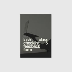 a poster with the words flash class checklist and feedback form