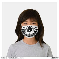 Skeleton Mouth Kids' Cloth Face Mask Skeleton Costume, Skeleton Skull, Party Funny, Mask Party, Cloth Face Mask, Halloween Masks, Ear Loop, Face Cover, Halloween Design