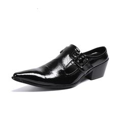 Step into the world of aesthetic ultra-modern style with these unique men's dress shoes. Crafted from high-quality genuine leather upper for day-long comfort. These dress shoes, boasting a rubber outsole and a pig split insole, guarantee enduring comfort. Notably, they feature a buckle strap closure for a trendy touch, while the slip-on closure offers a refined finish. A must-have addition to your wardrobe. SpecificationsUpper Material: Patent LeatherToe Shape: Pointed toeShoes Type: Brogue ShoesSeason: Spring/AutumnPattern Type: SolidOutsole Material: RubberOrigin: Mainland ChinaOccasion: PartyName 8: leather shoes menName 7: Leather Dress menName 6: Zapatos HombreName 5: men Leather shoesName 4: formal shoes menName 3: men dress shoes leatherName 2: Zapatos HombreName 1: zapatos de hombr Mens Business Shoes, Designer High Heels, Leather Brogues, Business Dress, Business Shoes, Point Shoes, Brogue Shoes, Leather Dress Shoes, Pointed Toe Shoes