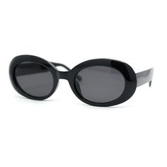 These sunglasses are a sleek and stylish pair that will add a touch of sophistication to any outfit. The classic oval frame is updated with a modern twist, and the lenses provide 100% UV protection. Whether you're running errands or hitting the town, these sunglasses are sure to turn heads. (c032) Size: 5 3/4" (145mm) x 1 7/8" (47mm).  Color: Black.  Gender: female.  Age Group: adult. Retro Black Sunglasses For Formal Occasions, Trendy Black Oval Sunglasses, Plastic Sunglasses, Oval Frame, Cloth Bags, Running Errands, All Black, Sunglasses Accessories, Uv Protection