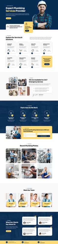 Plumber Websites WordPress Landing Page Plumber Website, Wordpress Landing Page, Service Website, Web Mockup, Website Design Wordpress, Work Platform