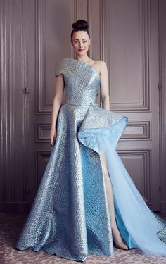 Optical Illusion Dress, Structured Gown, Brocade Dress, One Shoulder Cocktail Dress, Opera Gloves, Brocade Dresses, Embellished Gown, Illusion Dress, Tulle Gown