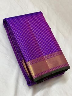 Bridal Collection Purple Color Pure Kanchipuram Silk Saree | Indian Traditional Ethnic Saree | Wedding or Party Wear Saree | Handwoven Gift Saree for Her Product Details : Saree Type : Pure Kanchipuram Silk Saree Golden Zari, Silk Mark Certified Blouse Piece : Yes (Un-Stitched) Saree Length : 5.5 Meters Blouse Piece Length : 80 cm Saree Weight : 0.9 kg Saree Fabric : Pure Kanchipuram Silk  Color : As shown in the picture Work : weaving Pattern : designer Occasion: Party Wear, Formal Wear, Festiv Esty Shop.com Clothes, Saree Golden, Ethnic Saree, Kanchi Sarees, Blue Silk Saree, Stitched Saree, South Silk Sarees, Purple Saree, South Indian Sarees