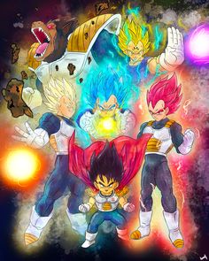 the dragon ball characters are all together