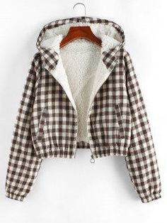 Crop Outerwear, Jacket Store, Plaid Decor, Fashion Materials, Zipper Jacket, Coats And Jackets, Women's Coats & Jackets