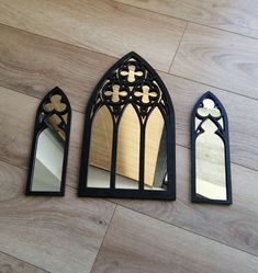 Goth Houses, Gothic Mirror, Gothic Decor Bedroom, Arch Window, Gothic Room, Gothic Bedroom, Cathedral Window, Gothic Furniture, Dark Home Decor