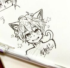 Manga art Catboy Anime, Art Manga, Female Sketch, Anime Art, Anime, Quick Saves, Art