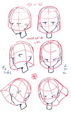 how to draw the head and shoulders of an anime character with different angles, from one point