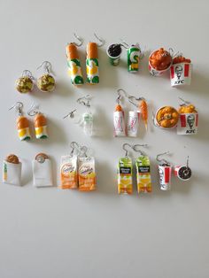 Crazy Earrings, Custom Housewarming Gift, Brand Earrings, Earrings Food, Mini Toys, Mini Brands, Food Earrings