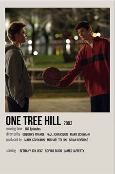 one tree hill movie poster with two men holding a basketball