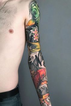 a man with a tattoo on his arm