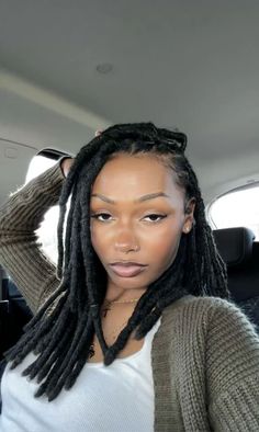 Locs Long Hairstyles For Women, Jet Black Locs On Black Women, Brushing Locs, Kali Locs, Twist Out Locs, Professional Loc Styles For Women, Locs Black Women Hairstyles, Jet Black Locs, Different Types Of Locs