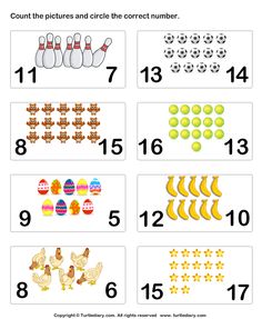 counting worksheet with numbers and pictures for children to learn how to count the number