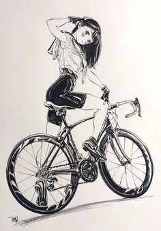 Bicycle Art, Cycling Art, Tattoo Life, Arte Sketchbook, Arte Inspo, Bike Art, Sleeve Tattoo, Anime Sketch