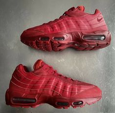 UP FOR SALE IS AN AWESOME PAIR OF: (PREOWNED) NIKE AIR MAX 95’ SNEAKERS VARSITY RED/TRIPLE RED MENS SIZE 12 (CQ9969 600) The Nike Air Max 95 “Triple Red” is a red monochromatic look for one of the most popular performance running sneakers of all time. The Nike Air Max 95 was an evolutionary running shoe upon its debut and has remained one of the most desirable silhouettes in Nike’s entire footwear collection in the decades since its original release. As for the “Triple Red,” wavy Varsity Red lea Red Nike Air Max For Streetwear, University Red Sneakers With Air Cushioning For Streetwear, Red Nike Air Max Low-top With Cushioning, Red Low-top Nike Air Max With Cushioning, Red Nike Air Max With Round Toe Cushioning, Red Monochromatic, Nike Air Max 95, Air Max 95, Footwear Collection