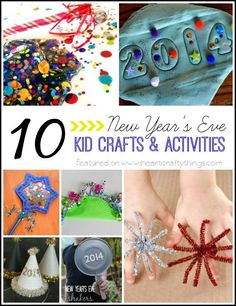 new year's eve crafts and activities for kids to do at home or in the classroom