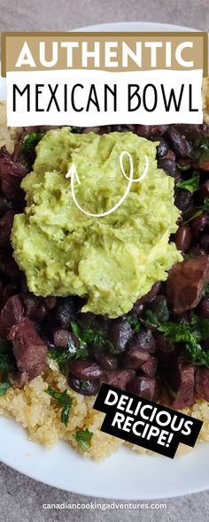 Authentic Easy Mexican Bean Pork Bowl over Quinoa