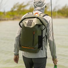 The Wayward Roll Top 38L Backpack was curated for anglers who are adventure-minded. The 100% waterproof design and thoughtful storage system allows for ultra-secured fishing gear, camera equipments, or even just a dry pair of boardshorts to change into. WATERPROOF MEDIUM DUTY Product Specs 100% waterproof welded construction Roll-top closure Compression-molded back panel Internal padded laptop sleeve Interior secure mesh zipper pocket with key clip Exterior mesh bottle pockets with rod tube lash Roll Top Backpack, Top Backpacks, Camera Equipment, Key Clip, Gear Bag, Roll Top, Store Hours, Fishing Gear, Storage System