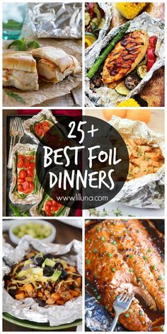 the top 25 best foil dinners for dinner, including grilled fish and salads