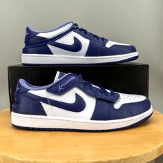 Product Details Item Name: Nike Air Jordan 1 Low Flyease Mens Size 14 Shoes Sky J Purple Court White New Condition: Brand New, With Box (No Lid). Style Code: Dm1206-515 Size: Mens 14 (Sizes Are Listed As Us Equivalents) *Please Be Sure To Look At All Pictures Before Purchasing This Item!* Even If We Specifically State That The Pair Is New, It Is Possible That A Shoe May Have A Defect From Manufacturing / Shipping. Please Review The Photos As We Do Our Very Best To Show You Every Angle Of The Sho Air Jordan 1 Low Purple, Purple Leather Low-top Basketball Shoes, Purple Low-top Jordan Shoes With Cushioned Footbed, Blue Leather Low-top Jordan Shoes, Jordan 1 Court Purple 2.0, Nike Air Jordan 1 Low, Nike Air Jordan 1, Jordan 1 Low, Air Jordan 1 Low