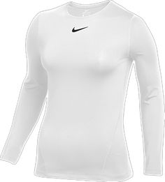 a white shirt with black nike logo on the chest and long sleeved top in front