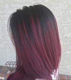 Burgandy Hair, Red Balayage Hair, Womenswear Shoes, Red Balayage, Wine Hair, Long Bobs, Hair Brunette