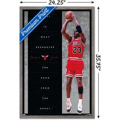 the basketball card features michael jordan's jersey number 23 and his name on it