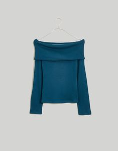 Off-Shoulder Long-Sleeve Top Madewell Sweater, Shoulder Sweater, Madewell, Ideias Fashion, Off The Shoulder, Off Shoulder, Long Sleeve Tops, Top Shirt, Long Sleeve Tees